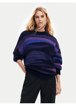 Desigual Sweter Bristol 24WWJF71 Granatowy Regular Fit ze sklepu MODIVO w kategorii Swetry damskie - zdjęcie 181196947