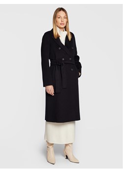 Marella Płaszcz wełniany Offerta 30160128 Granatowy Regular Fit ze sklepu MODIVO w kategorii Płaszcze damskie - zdjęcie 181197229
