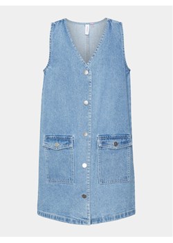 Vero Moda Girl Sukienka jeansowa Rose 10301837 Niebieski Loose Fit ze sklepu MODIVO w kategorii Sukienki dziewczęce - zdjęcie 181197566