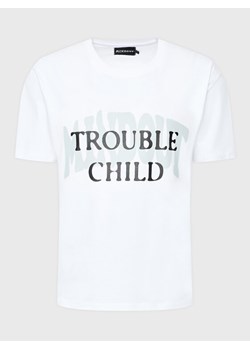 Mindout T-Shirt Unisex Trouble Child Biały Oversize ze sklepu MODIVO w kategorii Bluzki damskie - zdjęcie 181197598