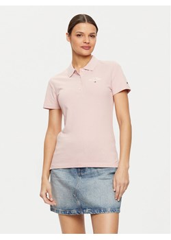 Tommy Hilfiger Polo WW0WW43930 Różowy Slim Fit ze sklepu MODIVO w kategorii Bluzki damskie - zdjęcie 181197666