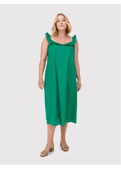 ONLY Carmakoma Sukienka codzienna Ally 15262056 Zielony Regular Fit ze sklepu MODIVO w kategorii Sukienki - zdjęcie 181197767