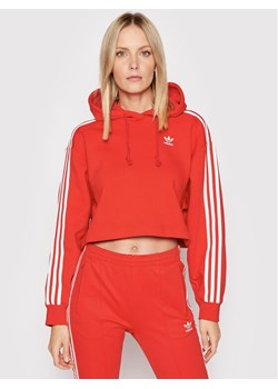 adidas Bluza adicolor Classics HC2017 Czerwony Relaxed Fit ze sklepu MODIVO w kategorii Bluzy damskie - zdjęcie 181197797