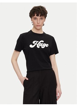 HUGO T-Shirt Damacia_4 50539101 Czarny Regular Fit ze sklepu MODIVO w kategorii Bluzki damskie - zdjęcie 181197906