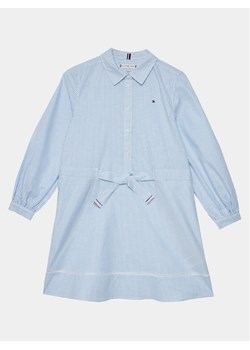 Tommy Hilfiger Sukienka koszulowa Ithaca Stripe Shirt Dress KG0KG07699 Niebieski Regular Fit ze sklepu MODIVO w kategorii Sukienki dziewczęce - zdjęcie 181197935