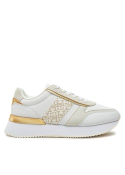 Tommy Hilfiger Sneakersy Lux Monogram Runner FW0FW08387 Biały ze sklepu MODIVO w kategorii Buty sportowe damskie - zdjęcie 181198197