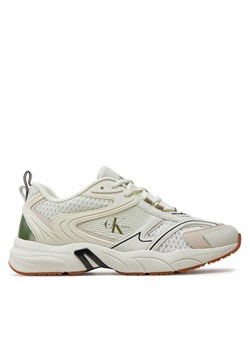 Calvin Klein Jeans Sneakersy Retro Tennis Low Mix Ml Met YM0YM00931 Écru ze sklepu MODIVO w kategorii Buty sportowe męskie - zdjęcie 181198348