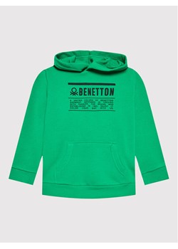United Colors Of Benetton Bluza 3J68C200V Zielony Regular Fit ze sklepu MODIVO w kategorii Bluzy chłopięce - zdjęcie 181198478