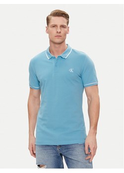Calvin Klein Jeans Polo J30J315603 Niebieski Slim Fit ze sklepu MODIVO w kategorii T-shirty męskie - zdjęcie 181198879