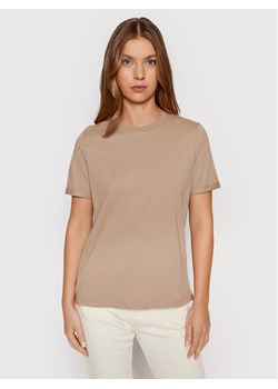 Pieces T-Shirt Ria 17086970 Beżowy Regular Fit ze sklepu MODIVO w kategorii Bluzki damskie - zdjęcie 181198927