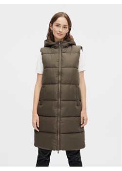 Pieces Bezrękawnik 17117414 Khaki Regular Fit ze sklepu MODIVO w kategorii Kamizelki damskie - zdjęcie 181199176