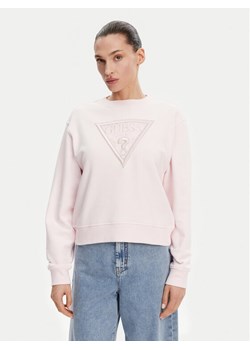 Guess Bluza W5GQ12 KBKM0 Różowy Regular Fit ze sklepu MODIVO w kategorii Bluzy damskie - zdjęcie 181199218