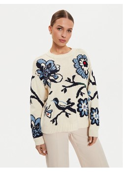 Weekend Max Mara Sweter Dolmen 2425366191 Écru Relaxed Fit ze sklepu MODIVO w kategorii Swetry damskie - zdjęcie 181199636