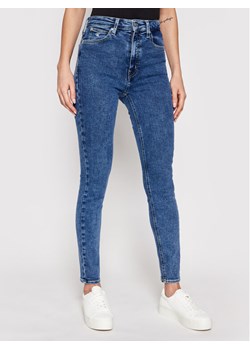 Calvin Klein Jeans Jeansy High Rise J20J215787 Granatowy Skinny Fit ze sklepu MODIVO w kategorii Jeansy damskie - zdjęcie 181199856