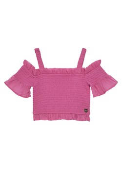 Guess Bluzka J5GH02 WA2T0 Różowy Regular Fit ze sklepu MODIVO w kategorii Bluzki dziewczęce - zdjęcie 181200039