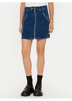 HUGO Spódnica jeansowa mini Gavade 50530320 Niebieski Slim Fit ze sklepu MODIVO w kategorii Spódnice - zdjęcie 181200117