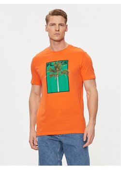 United Colors Of Benetton T-Shirt 3P7XU108X Pomarańczowy Regular Fit ze sklepu MODIVO w kategorii T-shirty męskie - zdjęcie 181200195