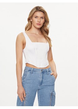 Guess Top Sia W4GH47 WDEE2 Biały Regular Fit ze sklepu MODIVO w kategorii Bluzki damskie - zdjęcie 181200215