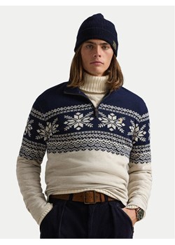 Polo Ralph Lauren Sweter 710952254001 Beżowy Regular Fit ze sklepu MODIVO w kategorii Swetry męskie - zdjęcie 181200298