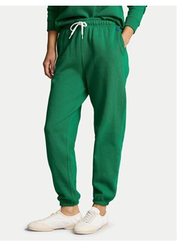 Polo Ralph Lauren Spodnie dresowe 211943009010 Zielony Regular Fit ze sklepu MODIVO w kategorii Spodnie damskie - zdjęcie 181200557