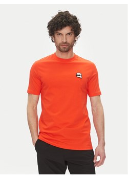 KARL LAGERFELD T-Shirt 755710 552224 Czerwony Regular Fit ze sklepu MODIVO w kategorii T-shirty męskie - zdjęcie 181200607