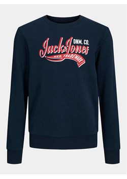 Jack&Jones Junior Bluza Logo 12249309 Granatowy Standard Fit ze sklepu MODIVO w kategorii Bluzy chłopięce - zdjęcie 181200638
