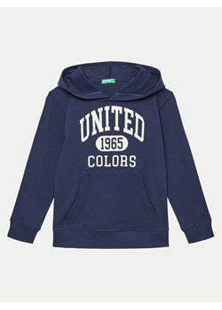 United Colors Of Benetton Bluza 3J68C203N Granatowy Regular Fit ze sklepu MODIVO w kategorii Bluzy chłopięce - zdjęcie 181200659