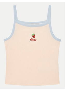 Guess Top J5GI07 KCU20 Różowy Slim Fit ze sklepu MODIVO w kategorii Bluzki dziewczęce - zdjęcie 181200867