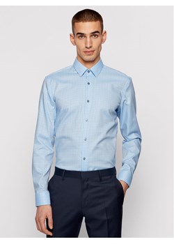 Boss Koszula Isko 50449900 Błękitny Slim Fit ze sklepu MODIVO w kategorii Koszule męskie - zdjęcie 181200877