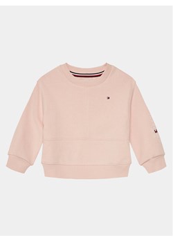 Tommy Hilfiger Bluza Essential Cnk Sweatshirt KG0KG08094 Różowy Regular Fit ze sklepu MODIVO w kategorii Bluzy dziewczęce - zdjęcie 181200906