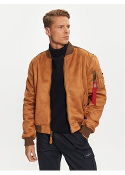 Alpha Industries Kurtka bomber 148122 Brązowy Regular Fit ze sklepu MODIVO w kategorii Kurtki męskie - zdjęcie 181200945