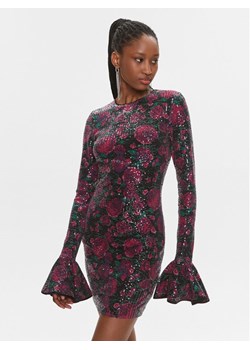 ROTATE Sukienka koktajlowa 112353 Różowy Slim Fit ze sklepu MODIVO w kategorii Sukienki - zdjęcie 181201049