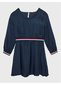 Pepe Jeans Sukienka codzienna PG951580 Granatowy Regular Fit ze sklepu MODIVO w kategorii Sukienki dziewczęce - zdjęcie 181201237