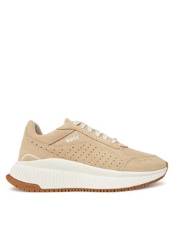 BOSS Sneakersy Ttnmevo 50536421 Beżowy ze sklepu MODIVO w kategorii Buty sportowe damskie - zdjęcie 181201418