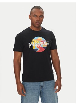Napapijri T-Shirt S-Valdor NP0A4IE6 Czarny Regular Fit ze sklepu MODIVO w kategorii T-shirty męskie - zdjęcie 181201479
