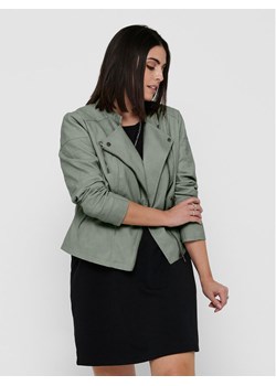 ONLY Carmakoma Kurtka z imitacji skóry Avana 15161651 Szary Regular Fit ze sklepu MODIVO w kategorii Kurtki damskie - zdjęcie 181201738