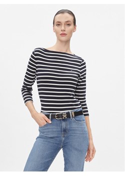 Tommy Hilfiger Bluzka New Cody WW0WW40589 Granatowy Slim Fit ze sklepu MODIVO w kategorii Bluzki damskie - zdjęcie 181201817