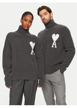 AMI PARIS Golf UKS425.KN0032 Szary Relaxed Fit ze sklepu MODIVO w kategorii Swetry męskie - zdjęcie 181201969