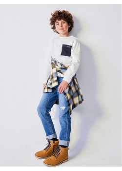 Mayoral Bluzka 7.065 Écru Regular Fit ze sklepu MODIVO w kategorii T-shirty chłopięce - zdjęcie 181202165