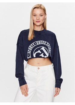 Guess Bluza Washed V3YQ13 K68I0 Granatowy Regular Fit ze sklepu MODIVO w kategorii Bluzy damskie - zdjęcie 181202178