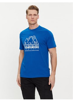 Napapijri T-Shirt S-Faber NP0A4HQE Niebieski Regular Fit ze sklepu MODIVO w kategorii T-shirty męskie - zdjęcie 181202357
