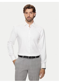 Boss Koszula 50470583 Écru Slim Fit ze sklepu MODIVO w kategorii Koszule męskie - zdjęcie 181202569