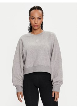 adidas Bluza Essentials IY2545 Szary Loose Fit ze sklepu MODIVO w kategorii Bluzy damskie - zdjęcie 181202886