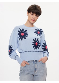 United Colors Of Benetton Sweter 1194E108Y Błękitny Regular Fit - id: 0000303813222 - marki United Colors Of Benetton - 181203005 United Colors Of Benetton Sweter 1194E108Y Błękitny Regular Fit ze sklepu MODIVO w kategorii Swetry damskie - zdjęcie 181203005