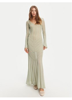 TWINSET Sukienka dzianinowa 251TT3180 Beżowy Slim Fit ze sklepu MODIVO w kategorii Sukienki - zdjęcie 181203126