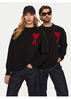 AMI PARIS Sweter BFUKS006.018 Czarny Regular Fit ze sklepu MODIVO w kategorii Swetry męskie - zdjęcie 181203158