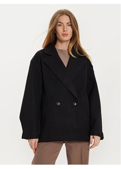 Gina Tricot Płaszcz przejściowy 22830 Czarny Regular Fit ze sklepu MODIVO w kategorii Płaszcze damskie - zdjęcie 181203348