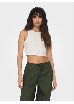 ONLY Top Vilma 15282771 Biały Slim Fit ze sklepu MODIVO w kategorii Bluzki damskie - zdjęcie 181203409