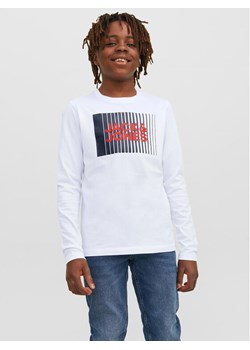 Jack&Jones Junior Bluzka 12244209 Biały Regular Fit ze sklepu MODIVO w kategorii T-shirty chłopięce - zdjęcie 181203829