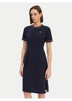 Lacoste Sukienka codzienna EF9988 Granatowy Slim Fit - id: 0000304994753 - marki Lacoste - 181203957 Lacoste Sukienka codzienna EF9988 Granatowy Slim Fit ze sklepu MODIVO w kategorii Sukienki - zdjęcie 181203957